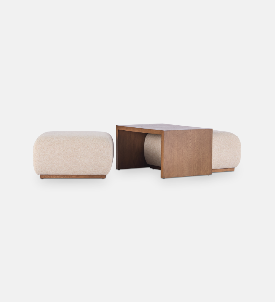 Moka Coffee Table and Ottoman Set