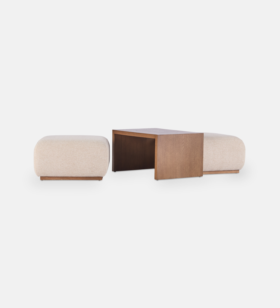 Moka Coffee Table and Ottoman Set