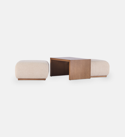 Moka Coffee Table and Ottoman Set