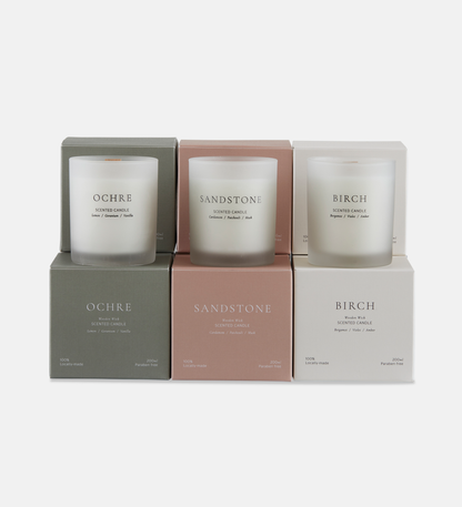 Ochre scented candle