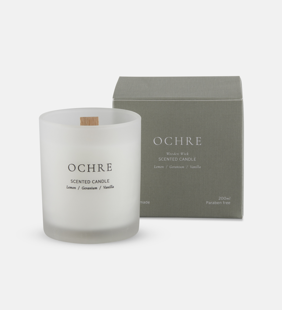 Ochre scented candle